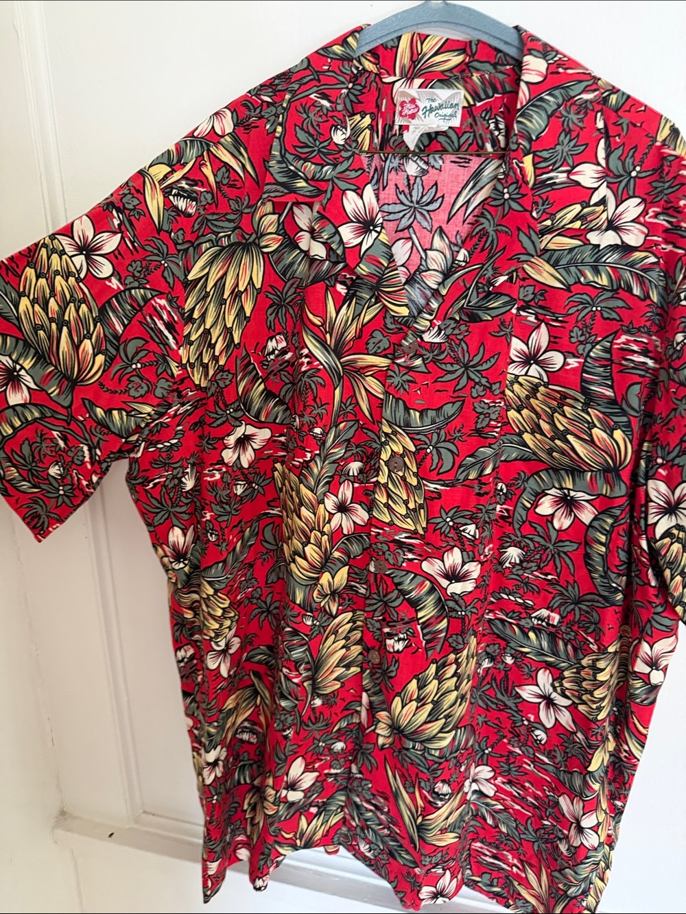 Hilo Hattie Red Tropical Print Hawaiian Shirt XXL - Picture 4 of 7